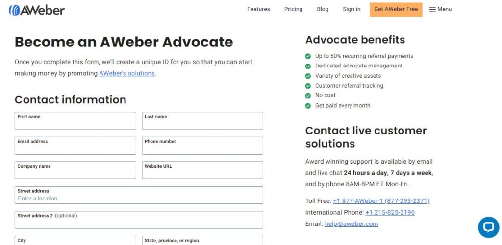 AWeber Affiliate Program