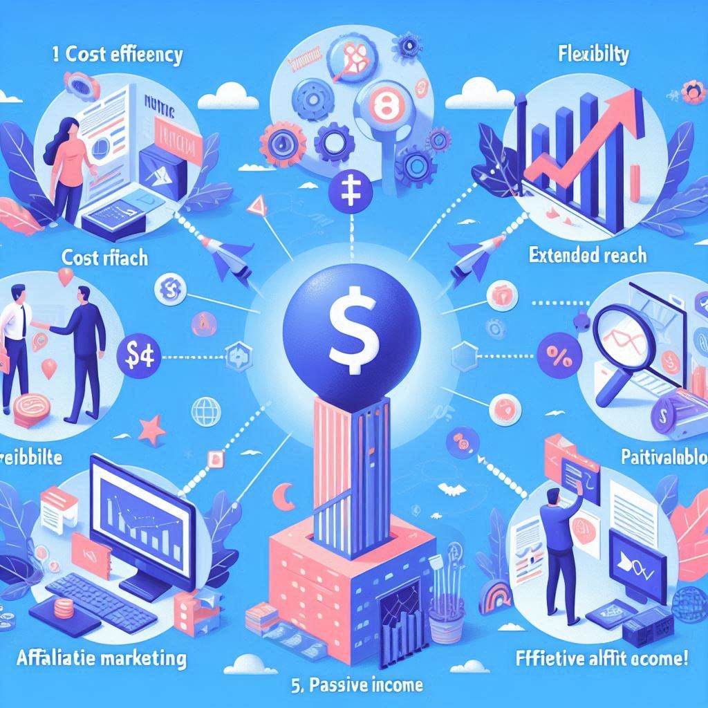 Explore the Top 5 Benefits of Affiliate Marketing in 2024: 1) Cost Efficiency, 2) Extended Reach, 3) Flexibility, 4) Scalability, 5) Passive Income. Boost your business with effective affiliate strategies!"